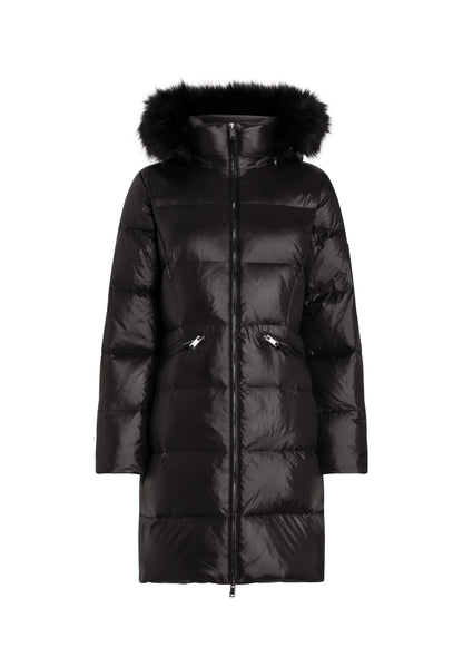 Calvin Klein Doudoune Longue Femme avec Capuche en Fausse Fourrure  ❄️